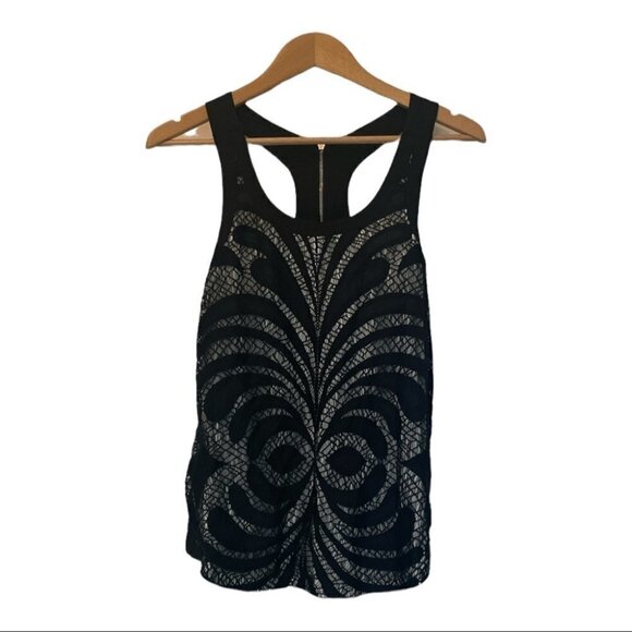 Express Lace Razor Back Tank Top - Picture 1 of 7